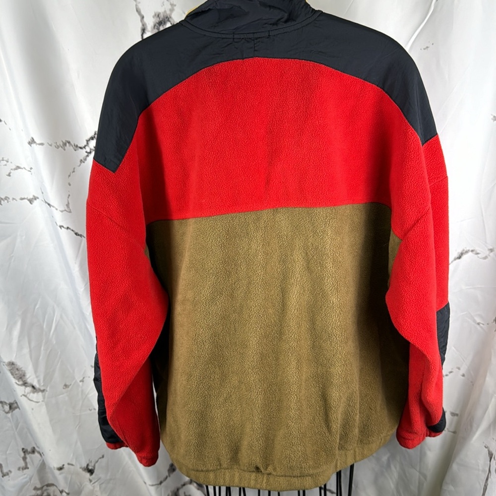 Obey Alpine Polar Anorak Jacket Colorblock Fleece Pullover 1/2 Zip Placket - Picture 8 of 10